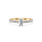 Solitaire Eternity Diamond Ring Baguette 0.3ct by Qutahia Jewellery