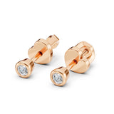 Diamond Stud Earrings Round 0.09ct by Qutahia Jewellery