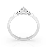 Solitaire Diamond Ring Pear 0.3ct by Qutahia Jewellery