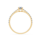 Solitaire Eternity Diamond Ring Round Brilliant 0.3ct by Qutahia Jewellery