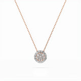 Illusion Diamond Necklace Round 0.08ct by Qutahia Jewellery