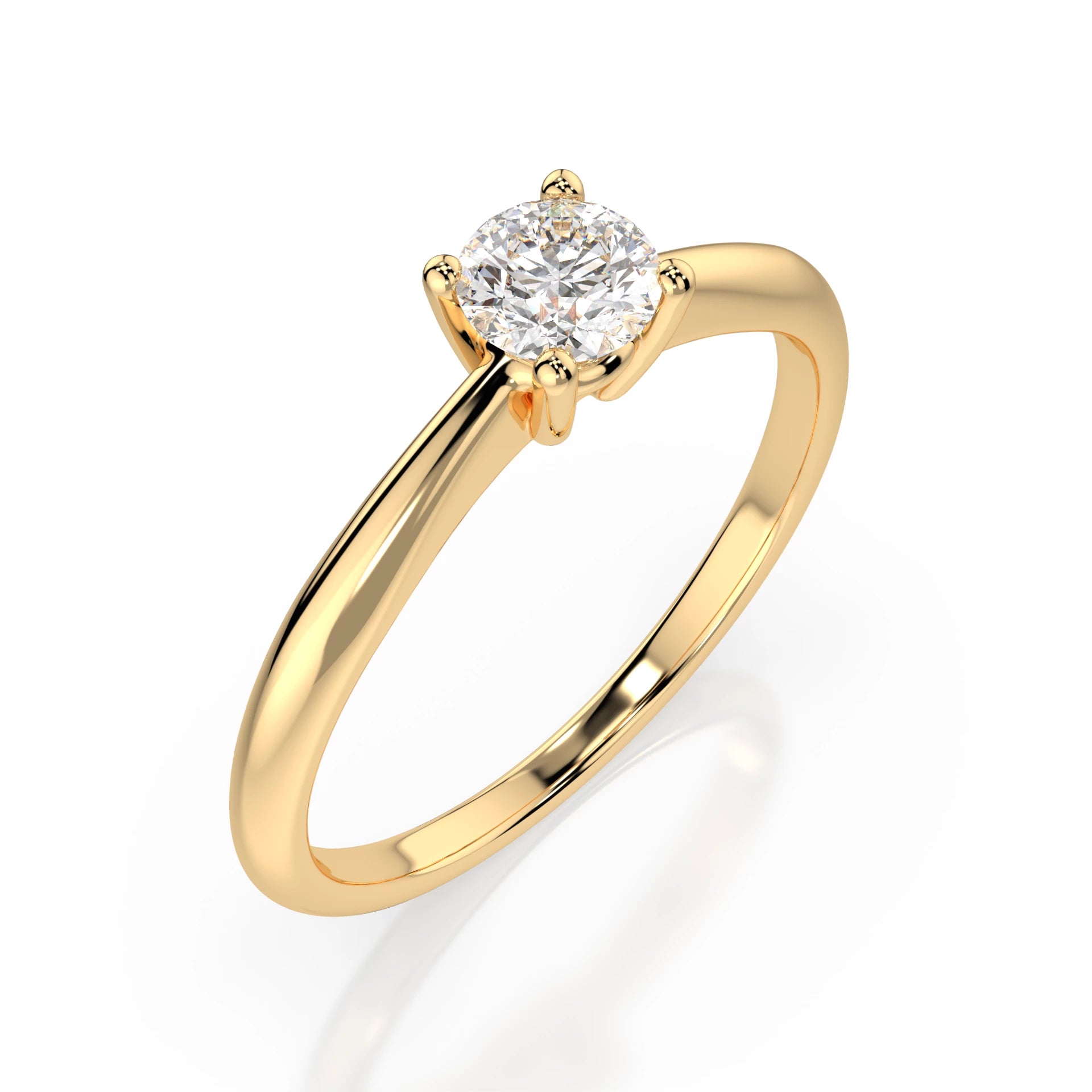 Solitaire Ring (Round), 0.35 ct — 101-10021(4.5)