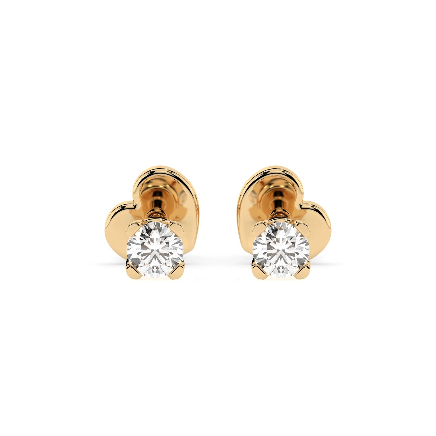 Solitaire Butterfly Earring (Round), 0.3 ct — 102-10089/2(3.4)
