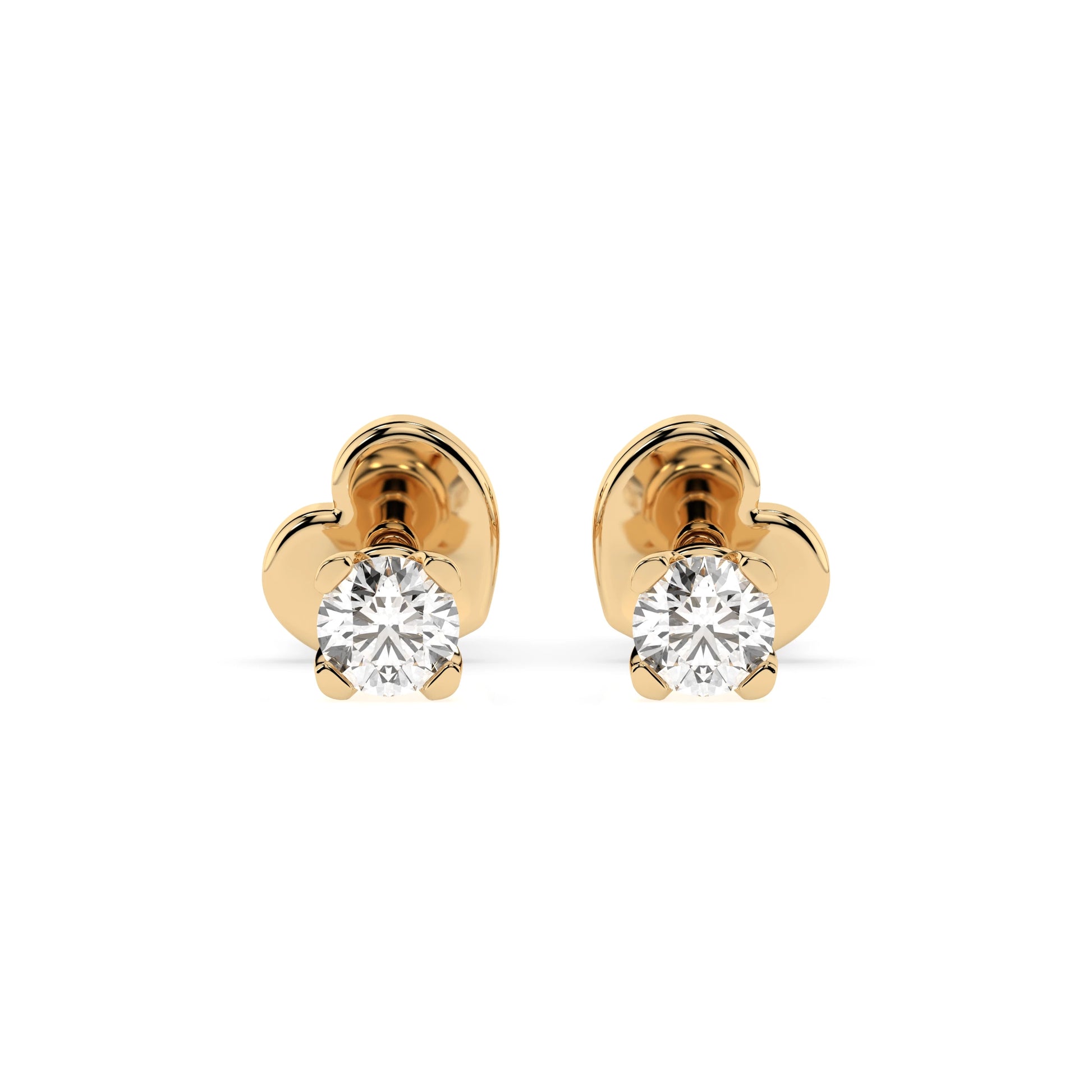 Solitaire Butterfly Earring (Round), 0.3 ct — 102-10089/2(3.4)