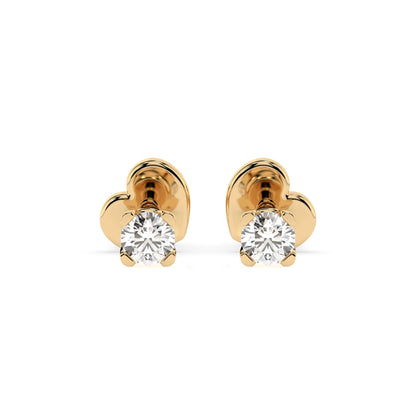 Solitaire Butterfly Earring (Round), 0.3 ct — 102-10089/2(3.4)