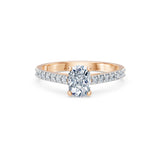 Cushion Lab Grown Diamond Slim Pave Eternity Ring 1.0ct by Qutahia Jewellery