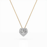 Illusion Diamond Necklace Round 0.08ct by Qutahia Jewellery
