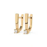 Small Diamond Earrings Round 0.15ct by Qutahia Jewellery