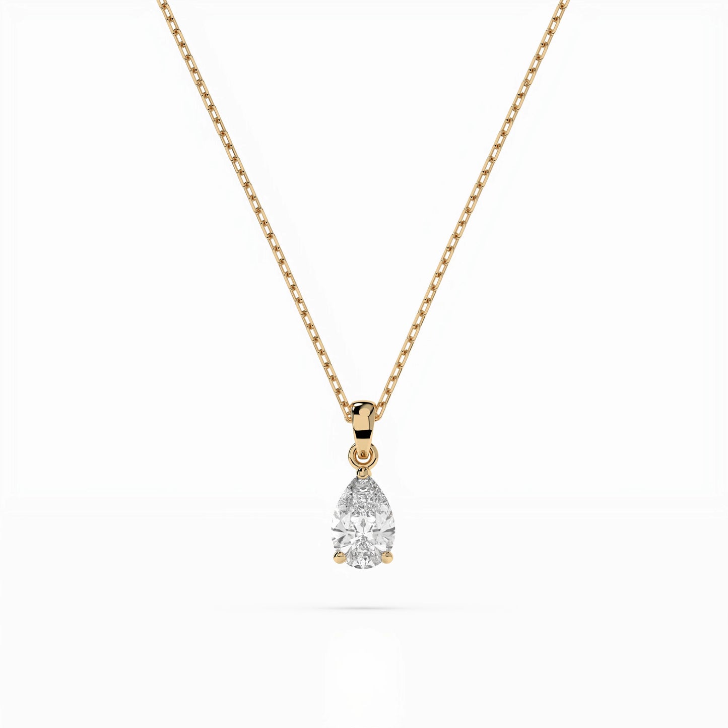 Solitaire Necklace (Pear), 0.3 ct — 104-10067(0.30)PAR