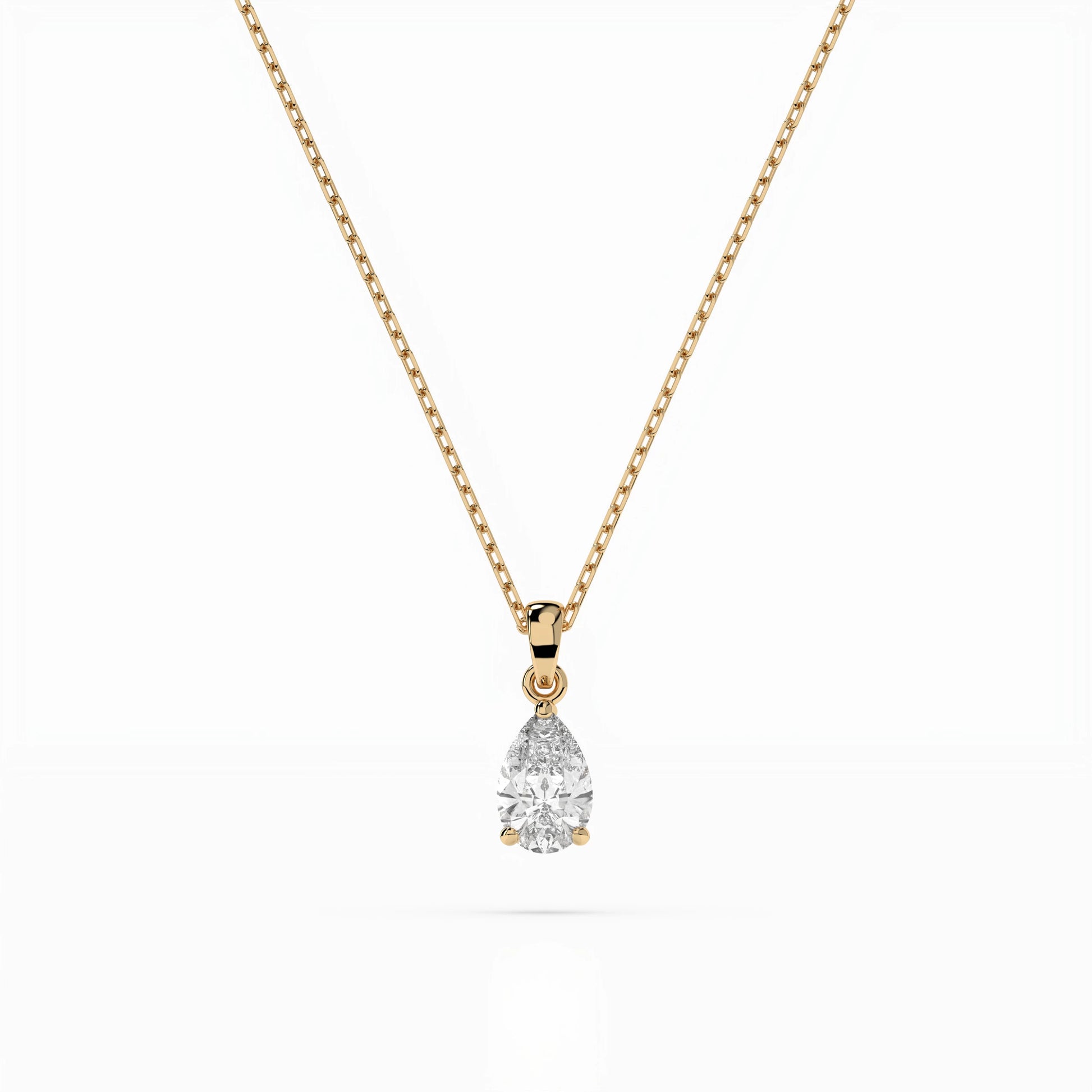 Solitaire Necklace (Pear), 0.3 ct — 104-10067(0.30)PAR
