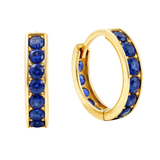 9ct Gold Huggie Hoop Earrings in Solid 9K & 14K Gold | Click-Lock Huggies | Qutahia Jewellery
