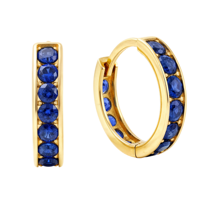 14k Gold Huggie Hoop Earrings in Solid 9K & 14K Gold | Qutahia Jewelry