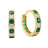 9ct Gold Huggie Hoop Earrings in Solid 9K & 14K Gold | Click-Lock Huggies | Qutahia Jewellery