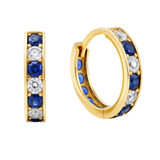 9ct Gold Huggie Hoop Earrings in Solid 9K & 14K Gold | Click-Lock Huggies | Qutahia Jewellery