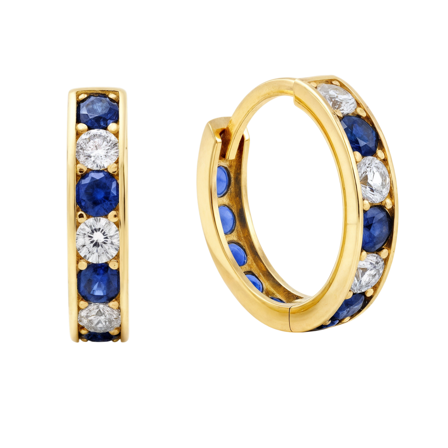 14k Gold Huggie Hoop Earrings in Solid 9K & 14K Gold | Qutahia Jewelry
